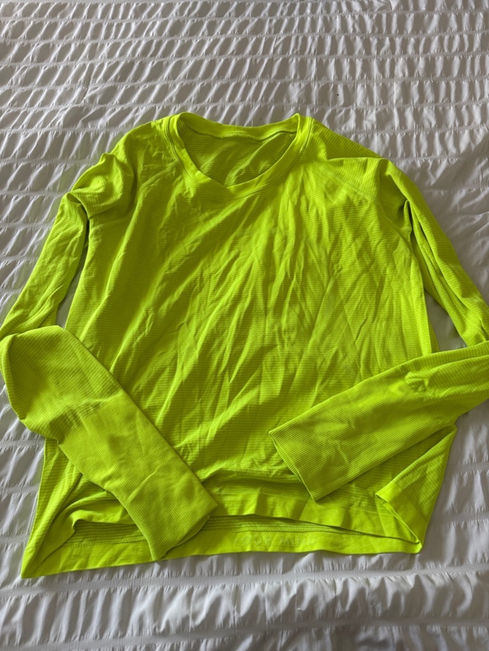lululemon athletica Women's Long Sleeve Top in Neon Yellow